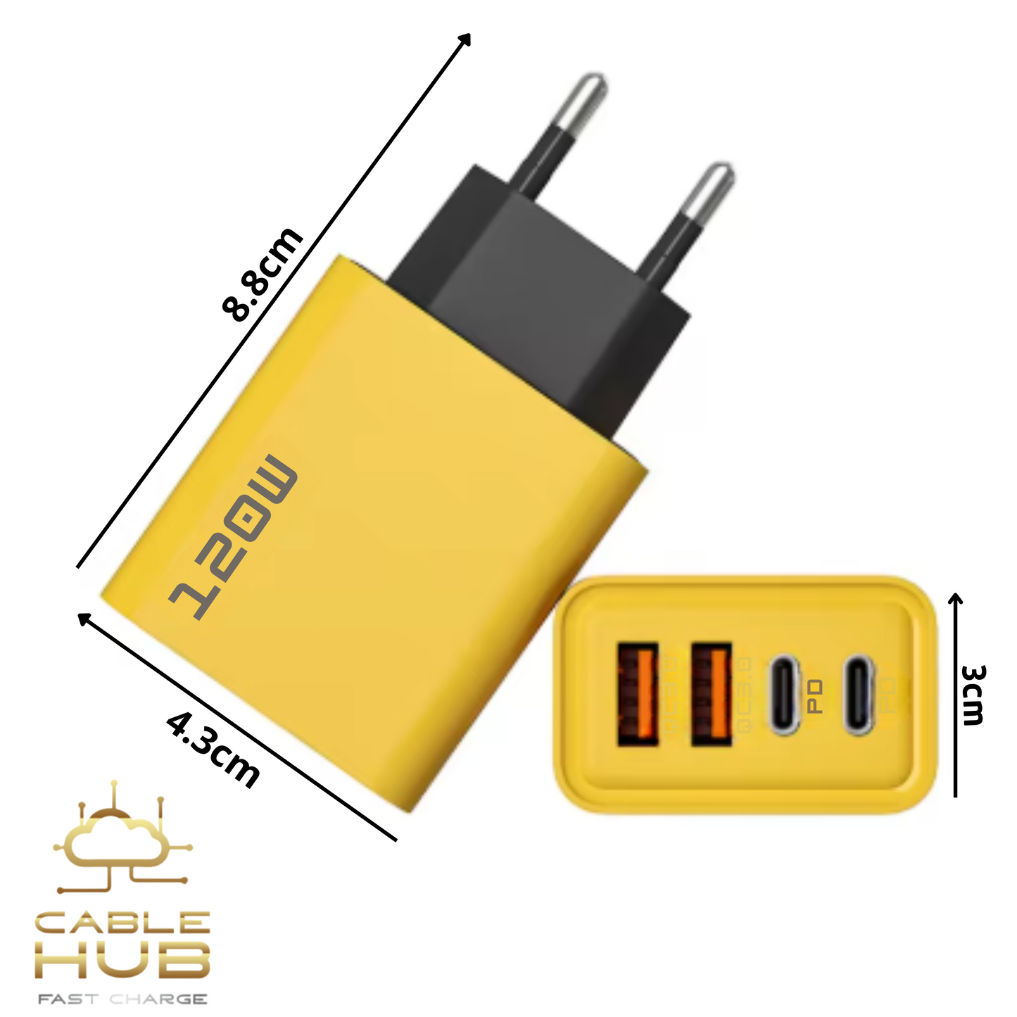 Adaptador de corriente de carga rápida 120W